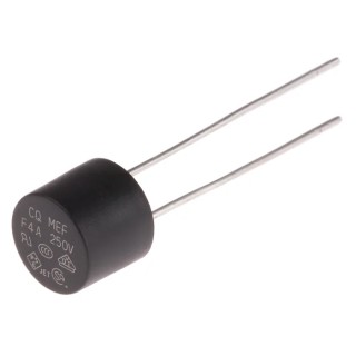 RS PRO Non-Resettable Fuse Radial 4A 250V AC Fast Acting Thermoplastic Body 767-5222