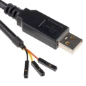 FTDI Chip Raspberry Pi USB to TTL Level Serial UART Converter Cable 1m Black TTL-232R-RPI
