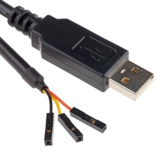 FTDI Chip Raspberry Pi USB to TTL Level Serial UART Converter Cable 1m Black TTL-232R-RPI