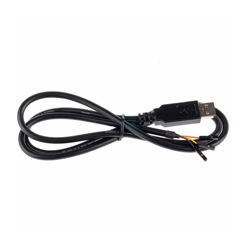 FTDI Chip Raspberry Pi USB to TTL Level Serial UART Converter Cable 1m Black TTL-232R-RPI