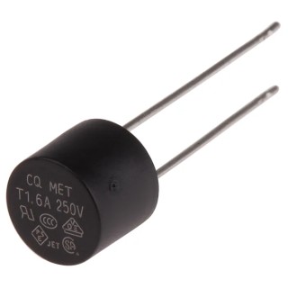 RS PRO Non-Resettable Fuse Radial 1.6A 250V Thermoplastic Body Time Delay RS PRO 767-5147