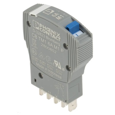 Phoenix Contact TRABTECH CB TM1 6A M1 P Thermal Circuit Breaker 6A Current Rating 1-Pole Base 2800852