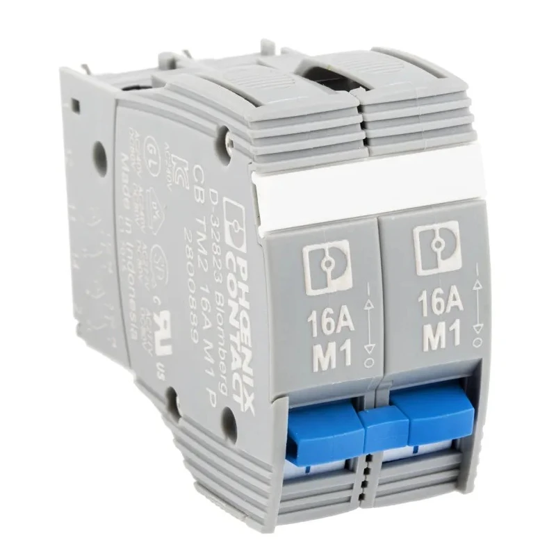 Phoenix Contact TRABTECH CB TM2 16A M1 P Thermal Circuit Breaker 16A Current Rating 2-Pole Base 2800889