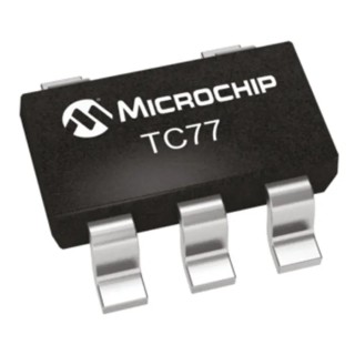 Microchip Digital Output Temperature Sensor, Surface Mount, Serial-Microwire, Serial-SPI, ±3°C Accuracy, 5-Pin SOT-23 TC77