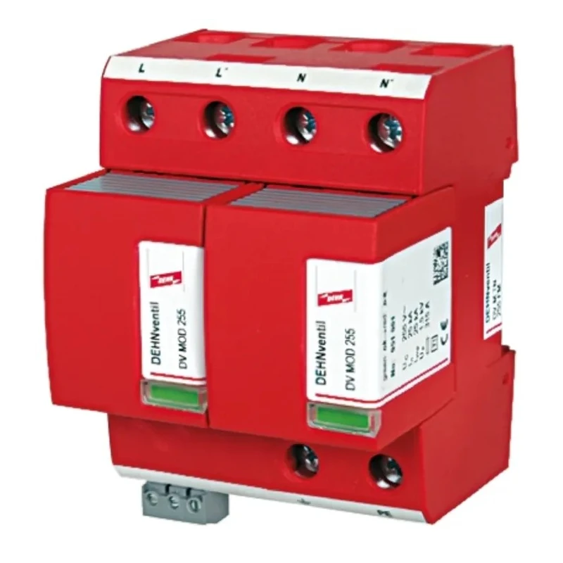 Dehn DV Modular Surge Protector Lightning Arrester 255V AC Maximum Voltage 50 kA Maximum Surge Current DV M TN 255 FM