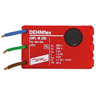 Dehn DFL Surge Arrester 255V AC 3 kA Maximum Surge Current Flush Mount Type DFL M 255