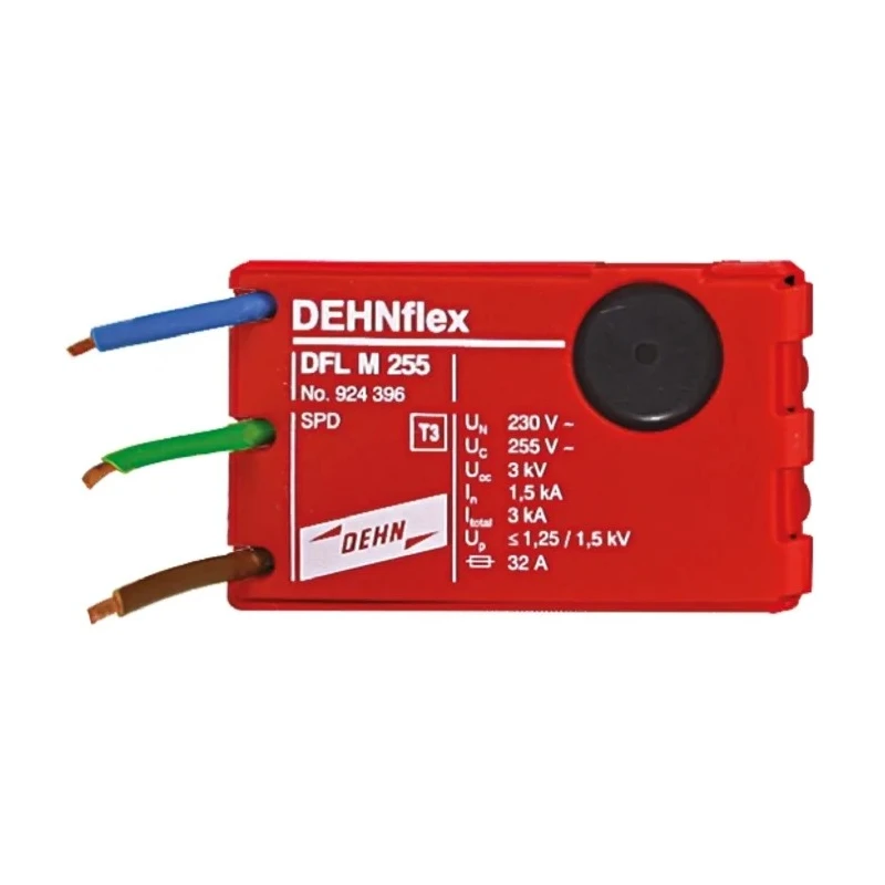 Dehn DFL Surge Arrester 255V AC 3 kA Maximum Surge Current Flush Mount Type DFL M 255