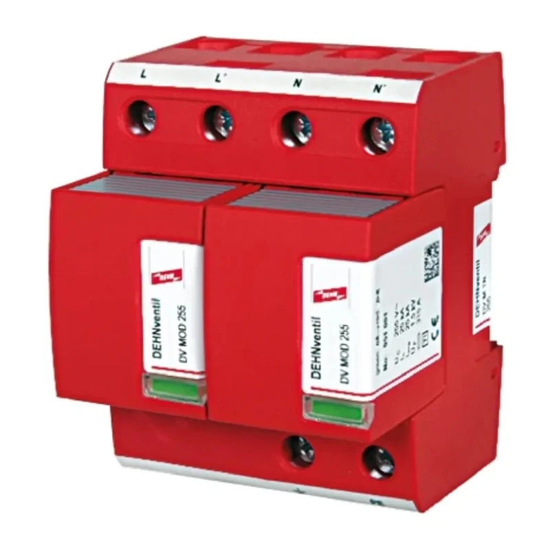 Dehn Modular Surge Protector Lightning Arrester 255V AC Maximum Voltage 50kA Maximum Surge Current DV M TN 255