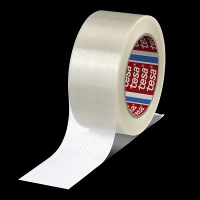 Tesa Transparent 4590 Fibreglass PET Film Strapping Tape, 50 m Length x 50 mm Width, 105μm Thickness 04590-00002-00