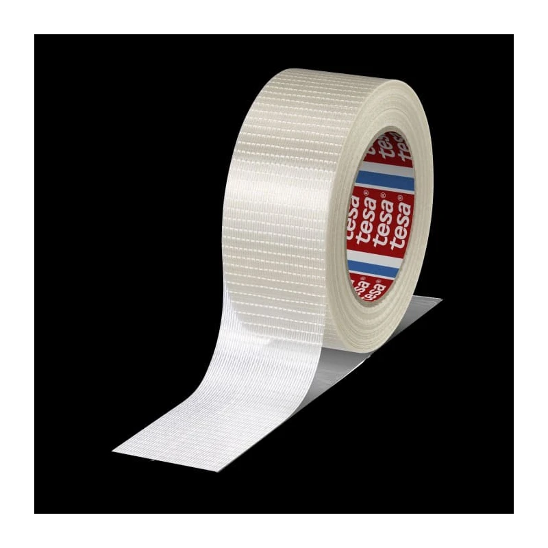 Tesa Transparent 4591 Strapping Tape 50 mm x 50 m Fibreglass PET Film Backing Synthetic Rubber Adhesive 04591-00000-00
