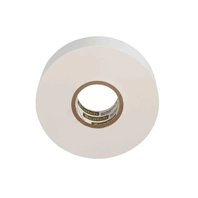 3M White Polyvinyl Chloride Electrical Tape, 19mm Width, 20m Length SCOTCH 35 BLANC 20 X 19