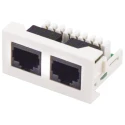 RS PRO Plastic Female Cat6e Wall Faceplate Screwed Mount 50mm x 25mm 768-4245