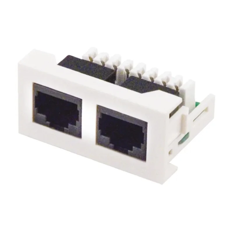 RS PRO Plastic Female Cat6e Wall Faceplate Screwed Mount 50mm x 25mm 768-4245
