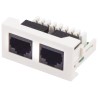 RS PRO Plastic Female Cat6e Wall Faceplate Screwed Mount 50mm x 25mm 768-4245