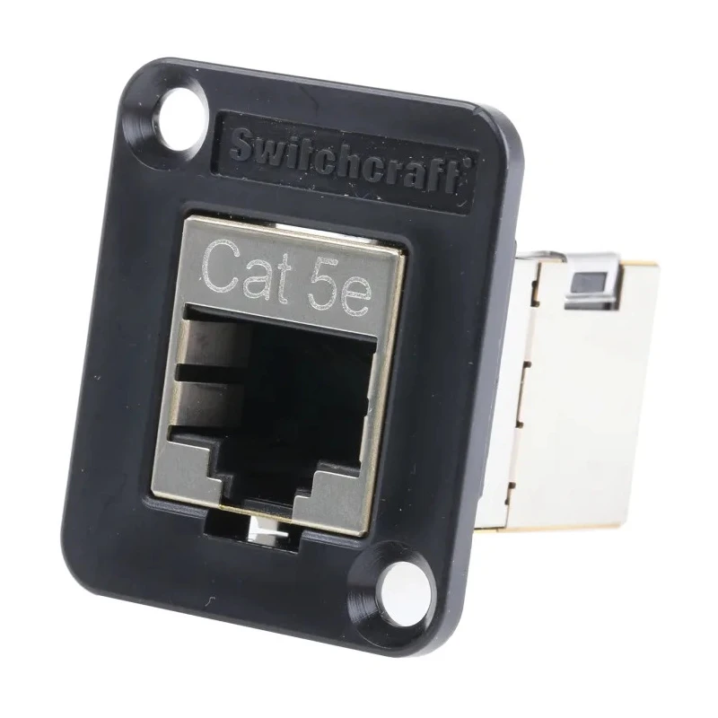 Switchcraft EH Series RJ45 Shielded Adapter Cat5e RJ45 Coupler Straight Wiring 26mm x 31mm x 30mm EHRJ45P5ES