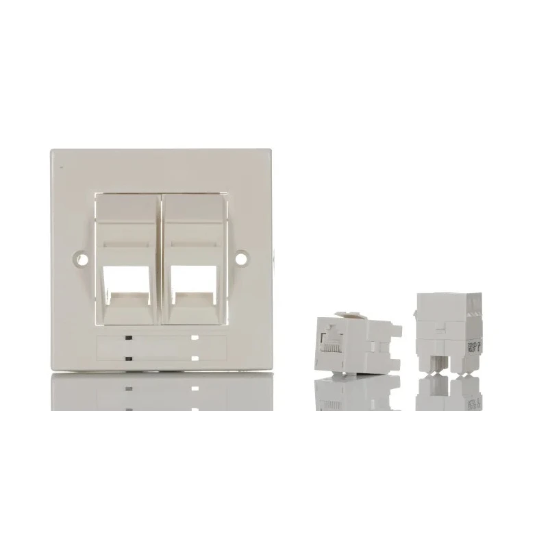 Molex CES PowerCat Euromod II Series RJ45 Wall Plate Polycarbonate Housing Flame-Resistant 