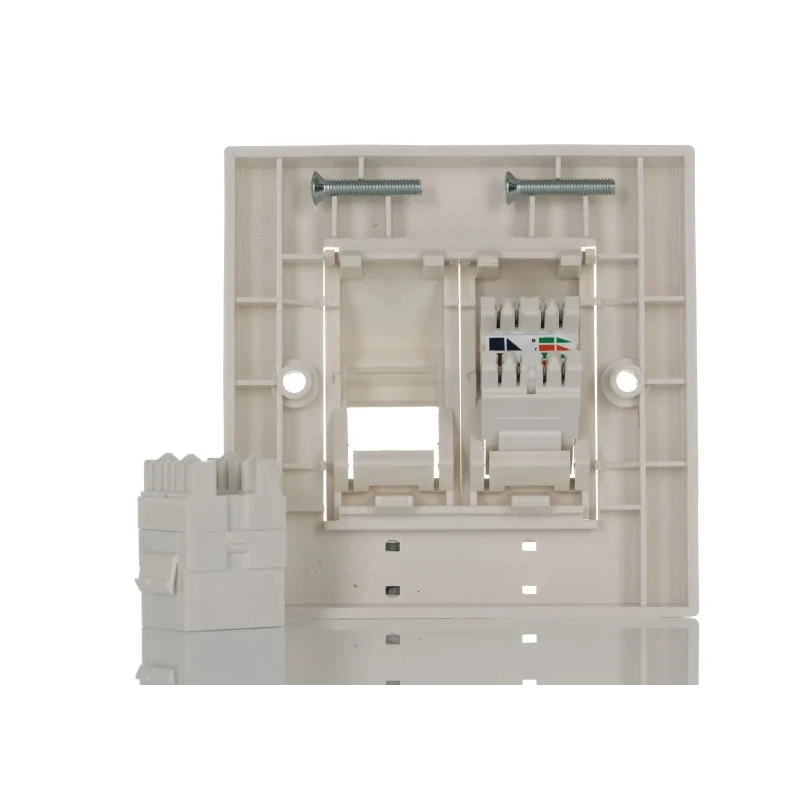 Molex CES PowerCat Euromod II Series RJ45 Wall Plate Polycarbonate Housing Flame-Resistant 