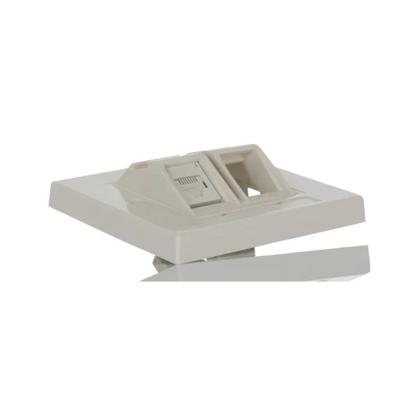 Molex CES PowerCat Euromod II Series RJ45 Wall Plate Polycarbonate Housing Flame-Resistant 