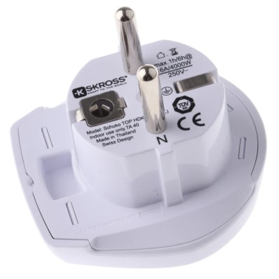 SKROSS Travel Adapter Europe Socket 240V 16A Travel Adapter 768-2905