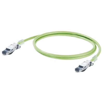 Weidmüller Shielded Screened Cat5 Ethernet Cable 4 Core Green 2 m Polyurethane 1173030020
