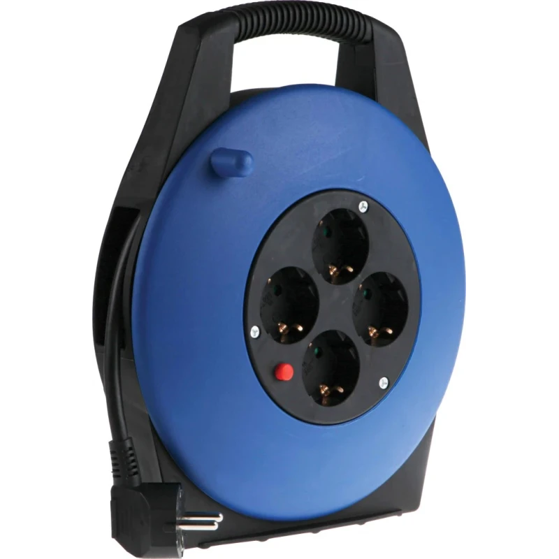 RS PRO 10 m 4 Socket Type F German Schuko Cable Reel 230V AC 10A 768-4444