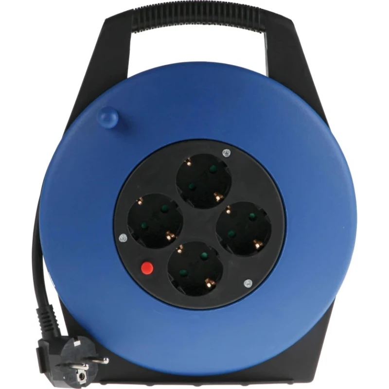 RS PRO 10 m 4 Socket Type F German Schuko Cable Reel 230V AC 10A 768-4444