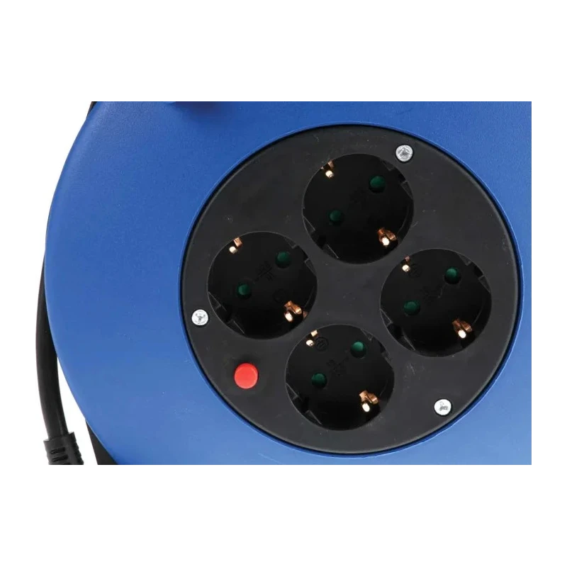 RS PRO 10 m 4 Socket Type F German Schuko Cable Reel 230V AC 10A 768-4444