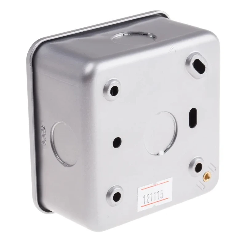 RS PRO Grey 2 Way Rocker 2 Gang Surface Mount Metalclad Steel Light Switch 240V 6A RS Metalclad 768-3526
