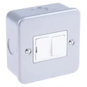 RS PRO 13A 1 Gang Fused Spur 250V AC Mild Steel Surface Mount BS5733 BS PRO
