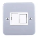 RS PRO 13A 1 Gang Fused Spur 250V AC Mild Steel Surface Mount BS5733 BS PRO