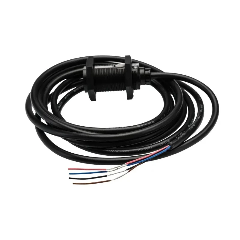 Omron Through Beam Photoelectric Sensor Barrel Style 20m Detection Range NPN Output ABS Housing IP67 IP69K E3FA-TN11 2M