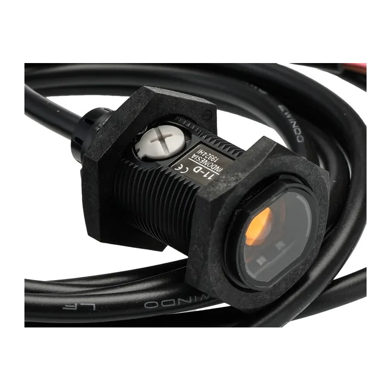 Omron Through Beam Photoelectric Sensor Barrel Style 20m Detection Range NPN Output ABS Housing IP67 IP69K E3FA-TN11 2M