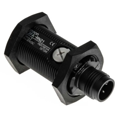 Omron Retroreflective Barrel Photoelectric Sensor, 100 mm to 4 m Detection Range, NPN Output, IP67 IP69K Protection E3FA-RN21