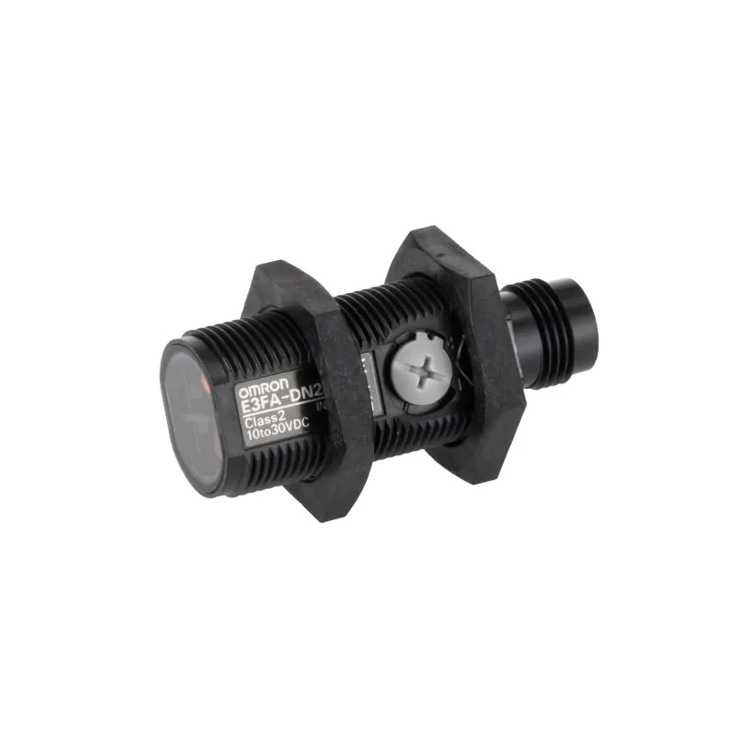 Omron Diffuse Photoelectric Sensor, Barrel Style, 1 m Detection Range, NPN Output, IP69K/IP67 Rated E3FA-DN23