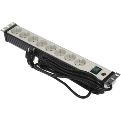 brennenstuhl Power Distribution Unit Extension Lead Kit 3m Cable Length 8 Socket Type F 230V AC 16A 1156057018
