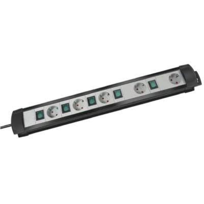 brennenstuhl Premium-Line 3 Meter 5 Socket Type F German Schuko Switchable Extension Lead Kit 230V 16A 1951550600