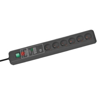 brennenstuhl 3 m 6 Socket Type E French Extension Lead Kit with Surge Protection 230V IP20 1159541376