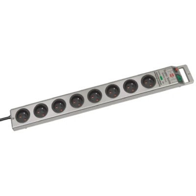 brennenstuhl 2.5 m 8 Socket Type E Extension Lead Extension Lead Kit, 230V, 13A, IP20, Switchable, Black Jacket 1153344318