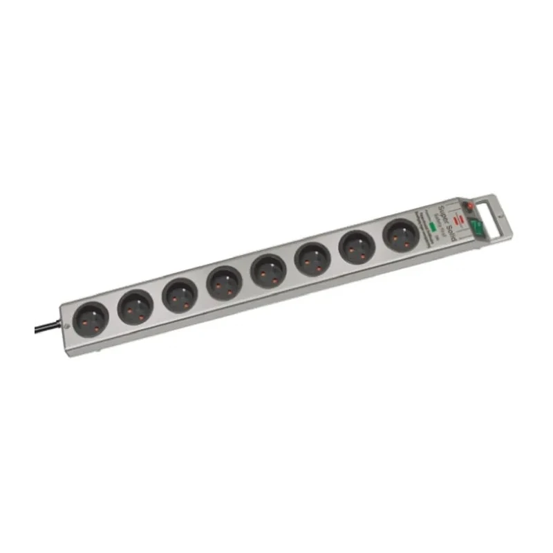 brennenstuhl 2.5 m 8 Socket Type E Extension Lead Extension Lead Kit, 230V, 13A, IP20, Switchable, Black Jacket 1153344318