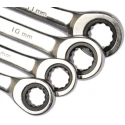 GearWrench 12-Piece Ratchet Spanner Set, 8 To 19 mm, Alloy Steel, Chrome Full Polish Finish 85597