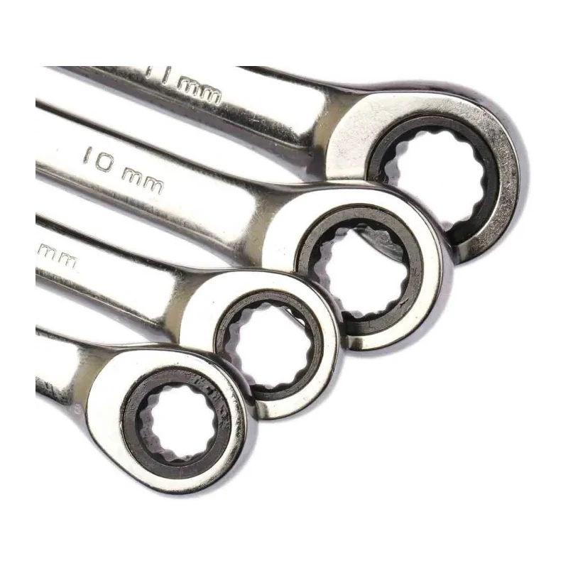 GearWrench 12-Piece Ratchet Spanner Set, 8 To 19 mm, Alloy Steel, Chrome Full Polish Finish 85597