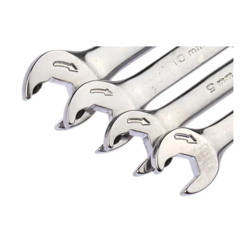 GearWrench 12-Piece Ratchet Spanner Set, 8 To 19 mm, Alloy Steel, Chrome Full Polish Finish 85597