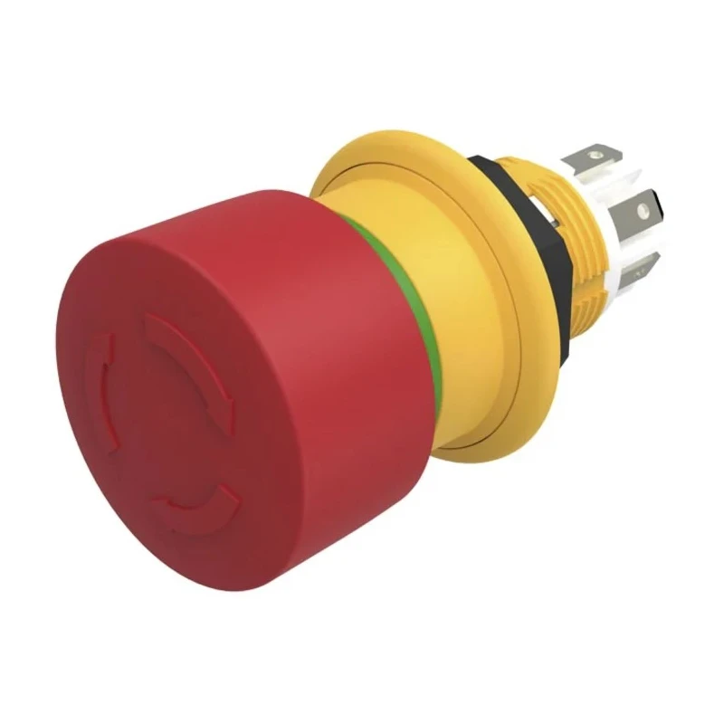 EAO Emergency Stop Push Button Panel Mount 16mm Cutout Twist Release 2 NC Contacts IP67 IP69K 61-6441.4057