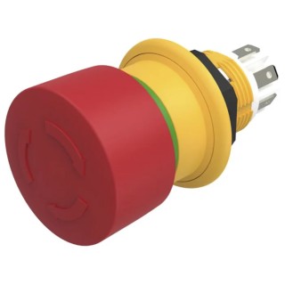 EAO 61 Compact Series Twist Release Emergency Stop Push Button Panel Mount 16mm Cutout 1 NC IP67 IP69K 61-6441.4047