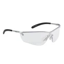 Bolle Safety SILIUM Safety Glasses Slip Resistant Clear Black Polycarbonate Lens Thermoplastic Elastomer Brass SILPSI
