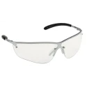 Bolle Safety SILIUM Safety Glasses Slip Resistant Clear Black Polycarbonate Lens Thermoplastic Elastomer Brass SILPSI