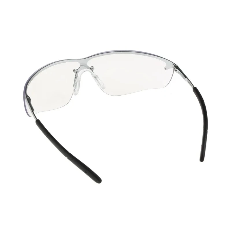 Bolle Safety SILIUM Safety Glasses Slip Resistant Clear Black Polycarbonate Lens Thermoplastic Elastomer Brass SILPSI