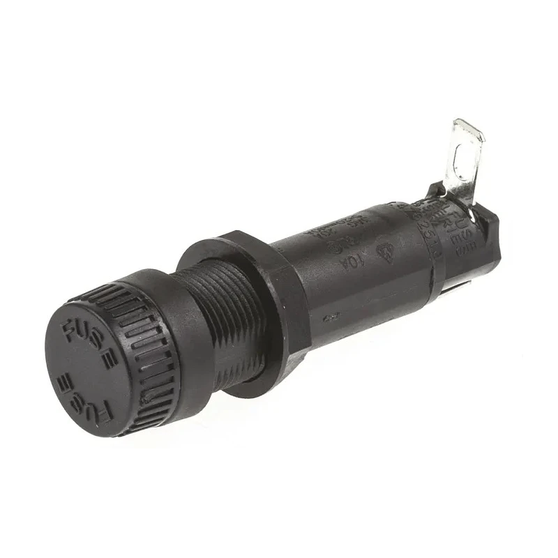 Littelfuse 10A Panel Mount Fuse Holder, 25V Glass Filled Thermoplastic Body 03455LF1H