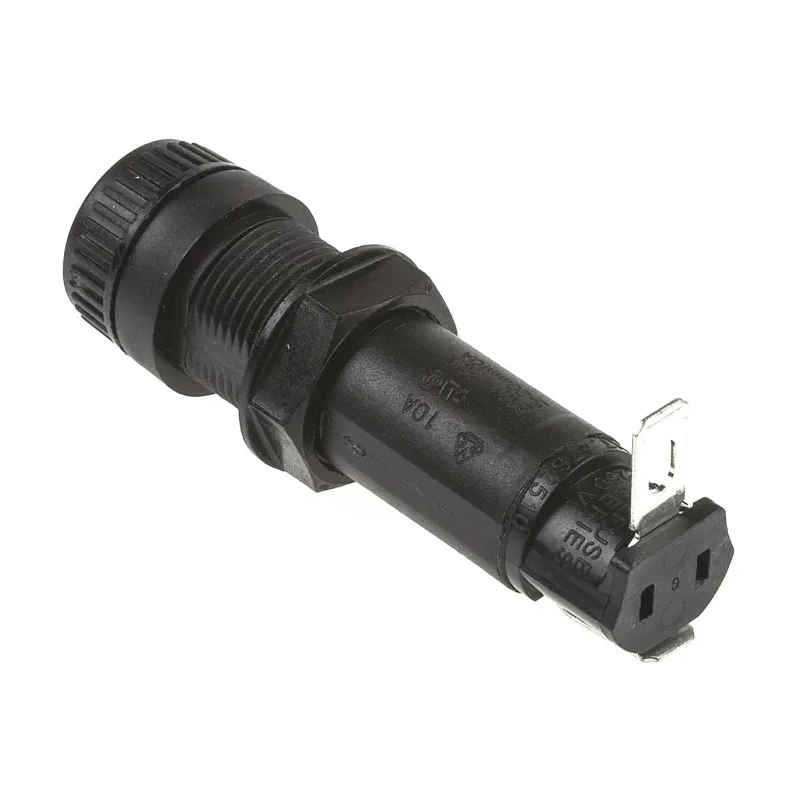 Littelfuse 10A Panel Mount Fuse Holder, 25V Glass Filled Thermoplastic Body 03455LF1H