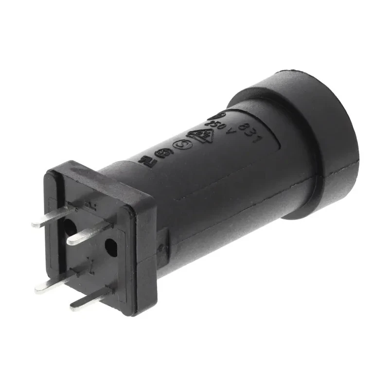Littelfuse PCB Mount Fuse Holder for 5 x 20 mm Fuse Size, 6.3A, 250V AC, Thermoplastic Polyamide 66 Body, Model 83100000005